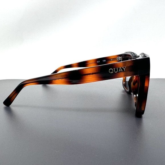 Quay Sunglasses Icy 126 Studded Tortoise Square Discontinued Model main image 9
